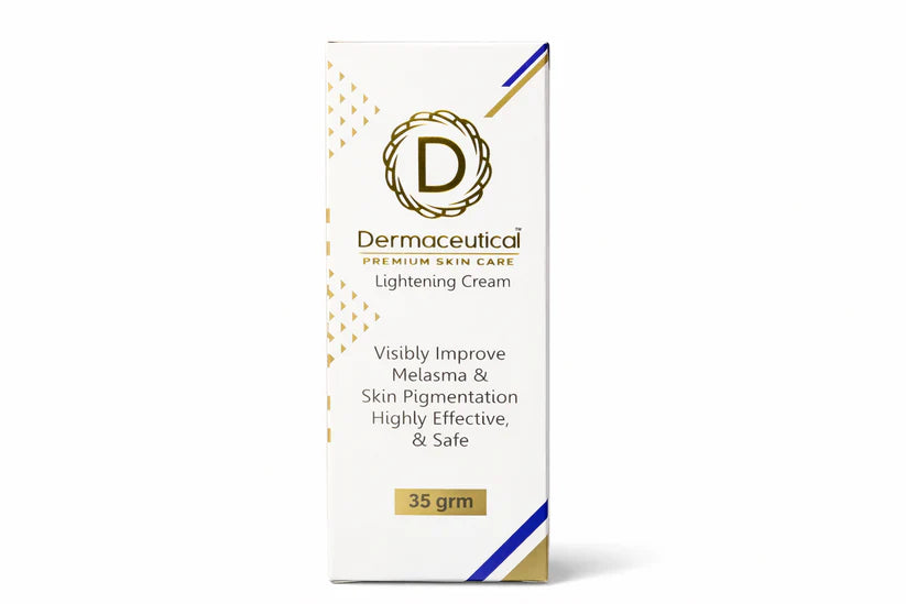 Dermaceutical lightening cream packaging on a white background