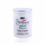 White jar of Dermacos Dermapure Grey Cream on a white background