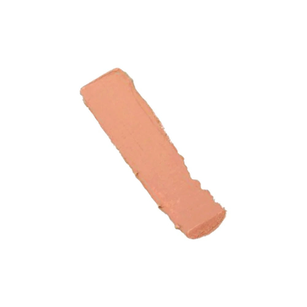 Peach-colored makeup stick on a white background