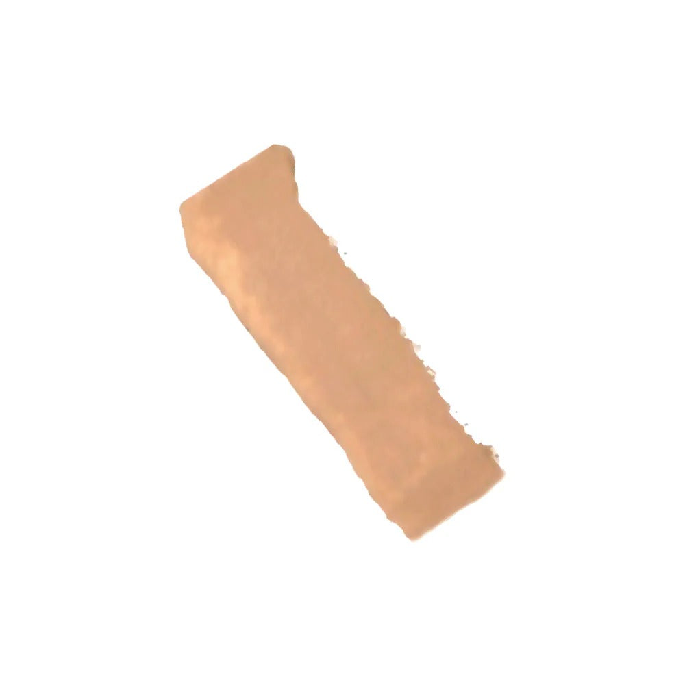 Beige makeup stick on a white background