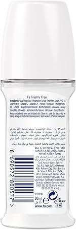 FA Freshly Free Grape Fruit & Lychee Scent Deodorant Roll-on