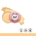 Makeup compact with 'Glamorous Face' branding on a white background