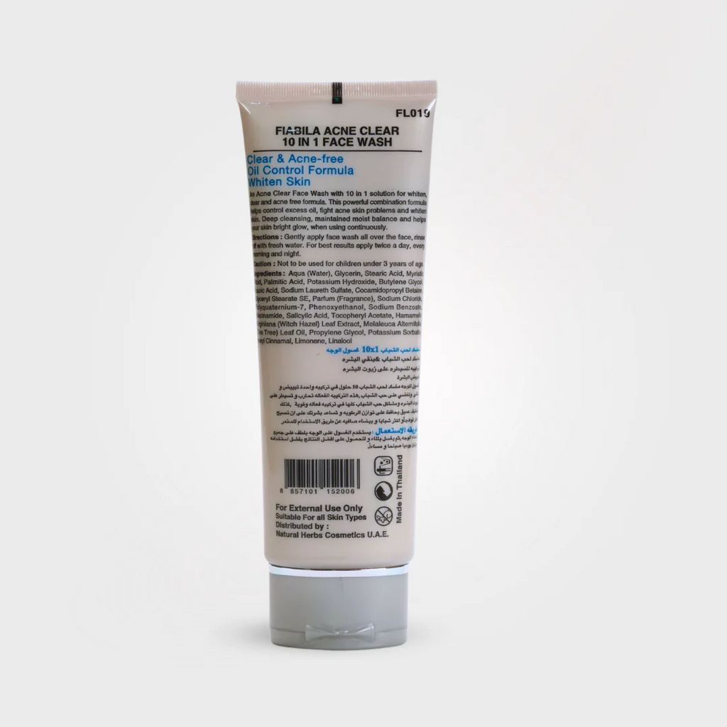Fiabila Acne Clear Multi Action 10 in 1 Face Wash