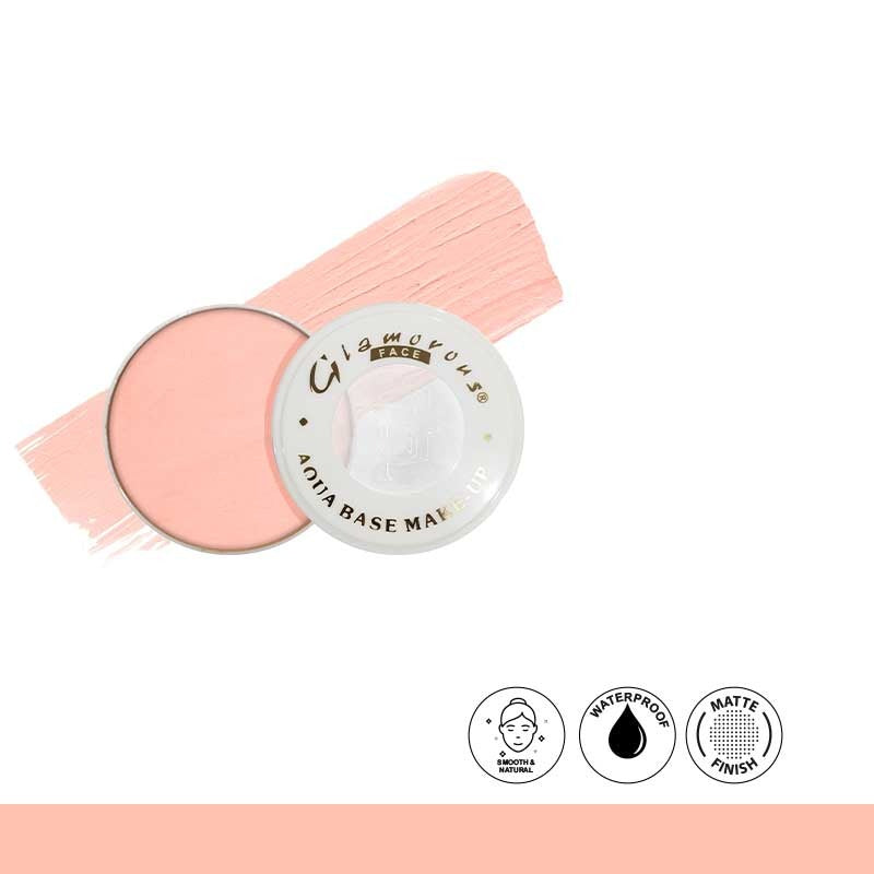 Glamcor Aqua Base Mask packaging with pink mask on a white background