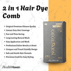 Gegemoon Water and Sweat Proof Hair Comb Dye – Long Lasting, Easy to Use, Safe & Effective Hair Coloring Solution (Black)