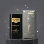 Gegemoon hairdressing wand and packaging on a dark background