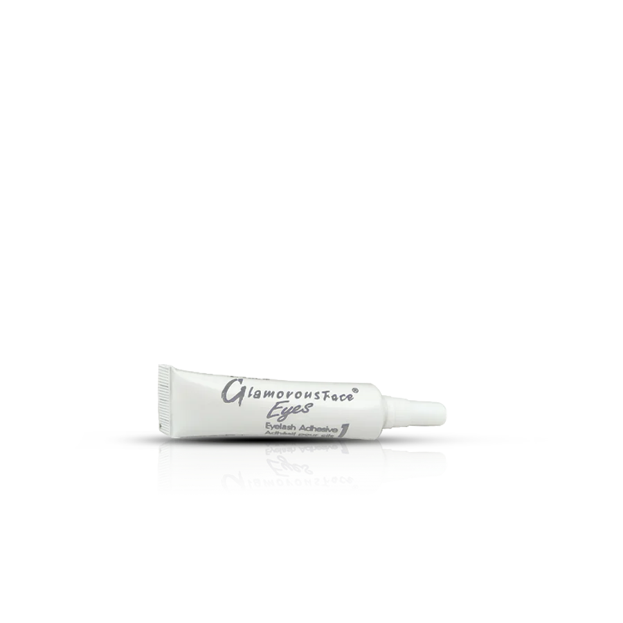 White cosmetic tube labeled 'Glamorous Face' on a white background