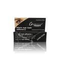 Black eye lash adhesive packaging with a close-up of an eye wearing false eyelashes.