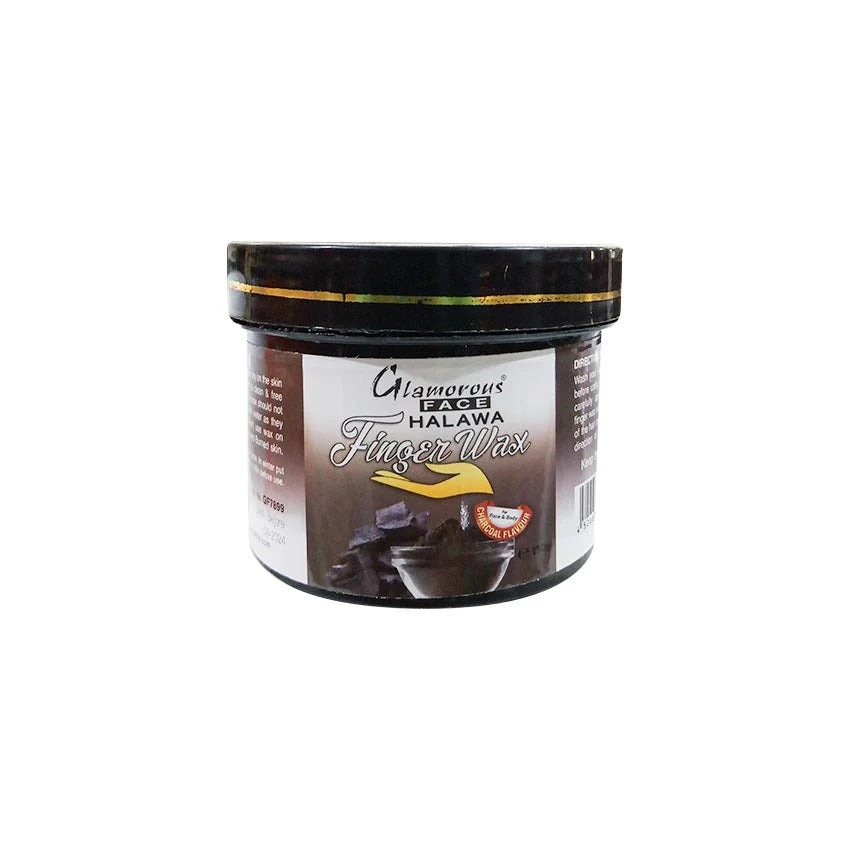 Jar of Glamorous Fazza Hilawa Finger Wax on a white background