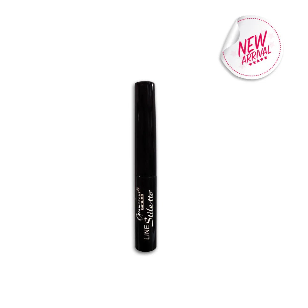 Glamorous Face Black eyeliner pen with 'New Arrival' sticker on a white background