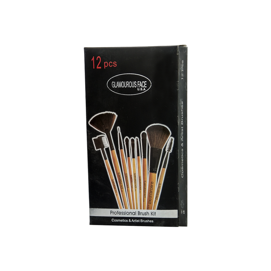 Glamorous Face 12 Piece Leather Brushset