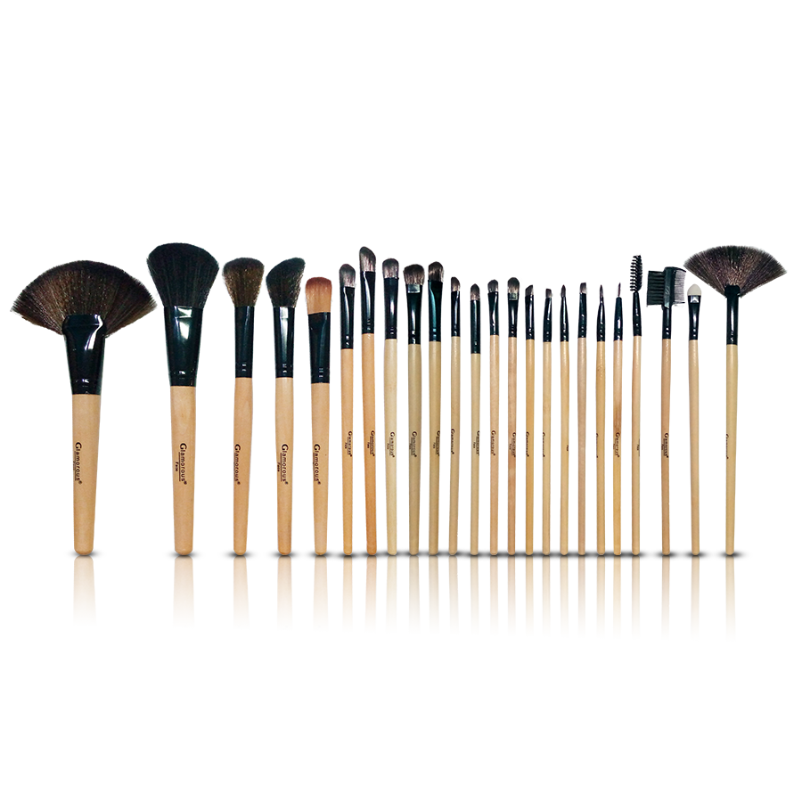 Glamorous Face 24 Piece Leather Brushset