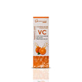 Cleansing mousse packaging with orange design on a white background