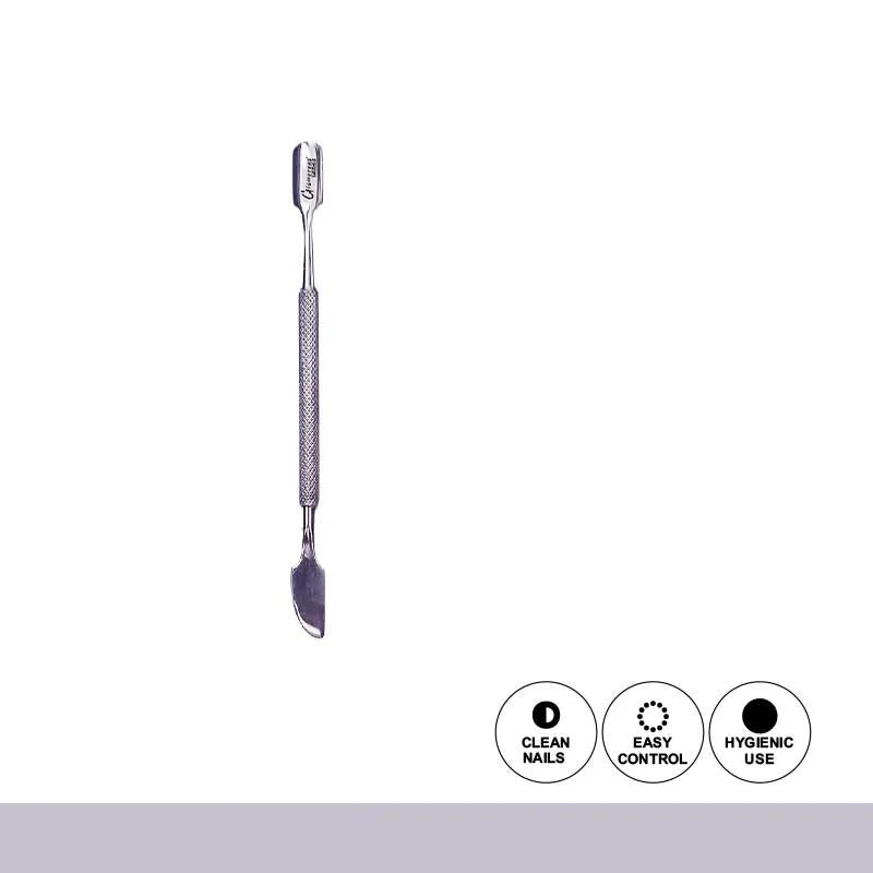 Nail tool with ergonomic handle on a white background