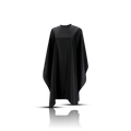 Black hairdressing cape on a white background