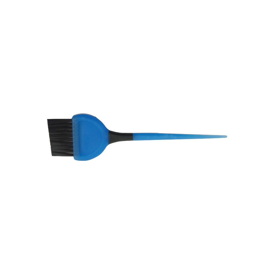 Glamorous Face Blue and black hairbrush on a white background