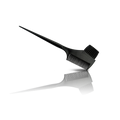 Black hair dye brush on a white background