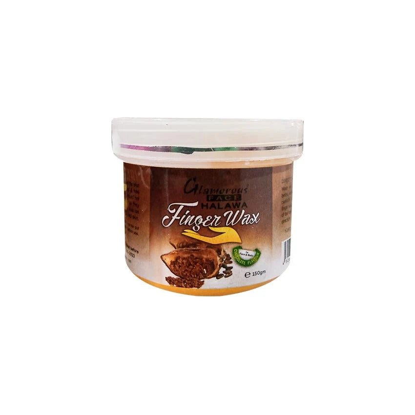 Jar of finger wax on a white background