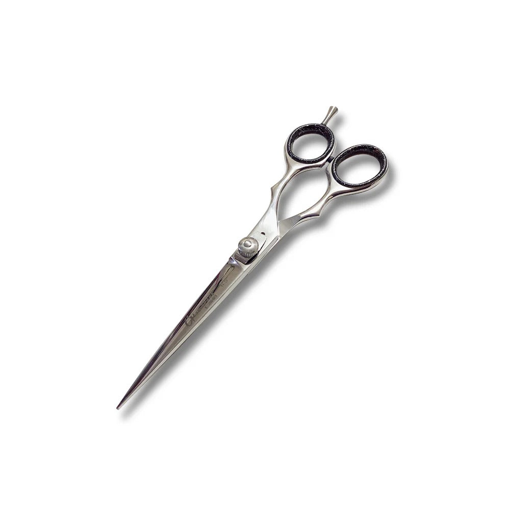 Hair cutting scissors on a white background