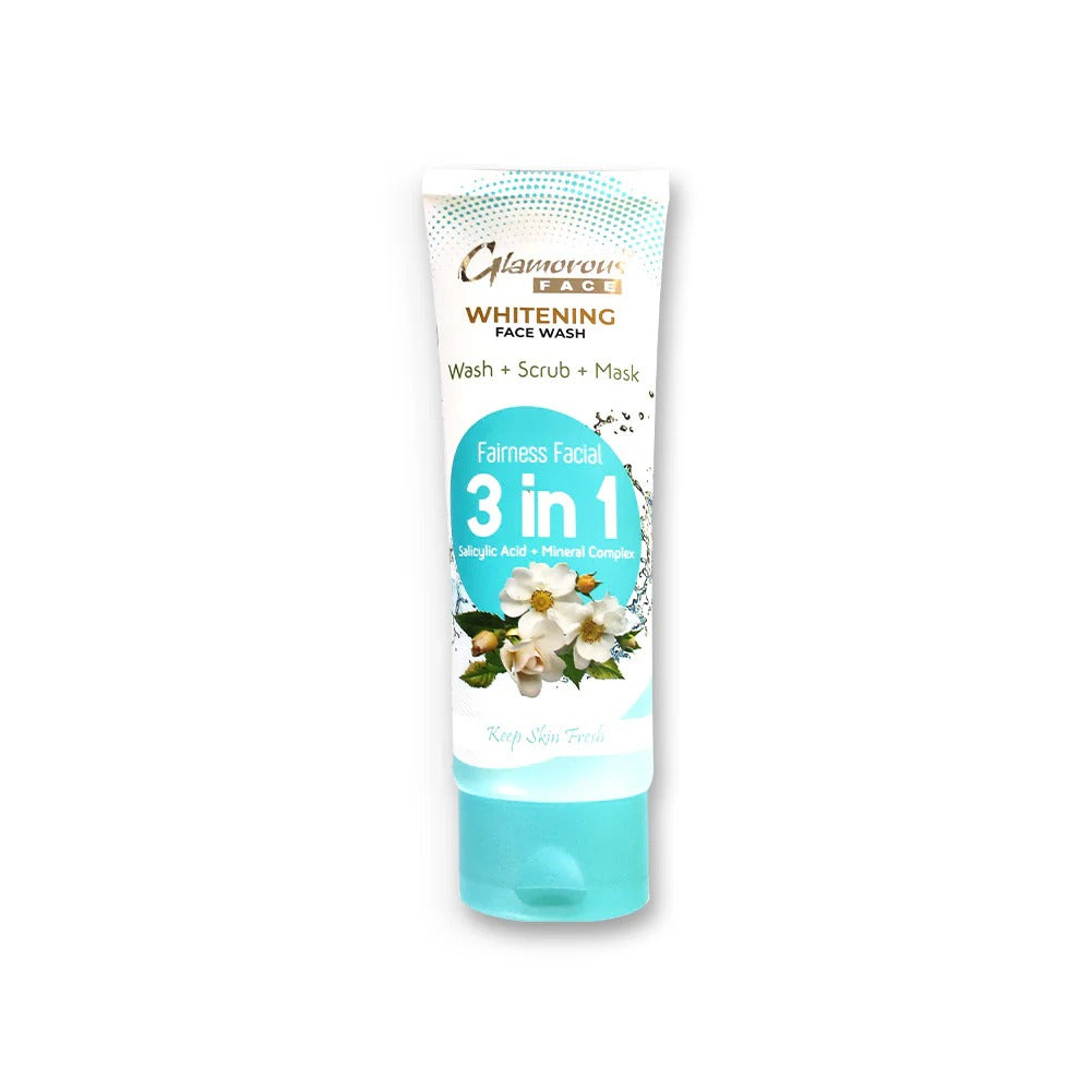 Glamorous Face Wash + Scrub +Mask Whitening 3 In 1 Face Wash 100gm