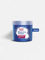Bleaching powder container with 'Golden Pearl' branding on a white background