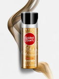 Golden Pearl body spray can with a decorative background
