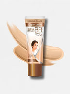Golden Pearls BB Cream tube with a swatch on a light gray background