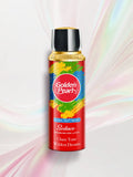 Goldenseal body spray bottle with colorful label on a gradient background