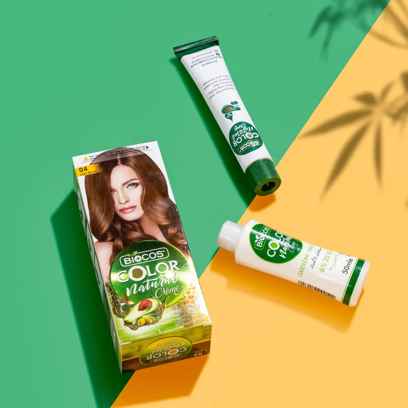 BIOCOS Hair Color Tube – Vibrant Long-Lasting Color with Olive Oil & Avocado