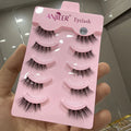 Set of false eyelashes in a pink packaging with 'ANJIEER' branding.