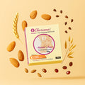 Charisma Hands & Feet Glowing Soft Scrub packaging with almonds and seeds on a beige background