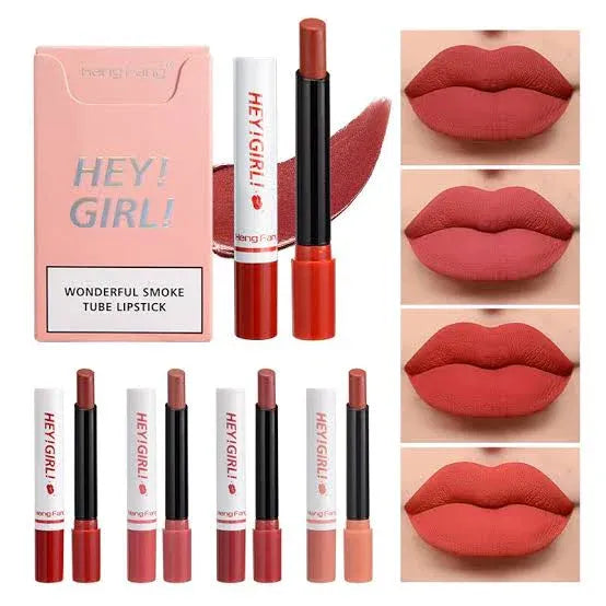 Heng Fang Hey Girl Wonderful Smoke Tube Lipstick (Pack of 4)