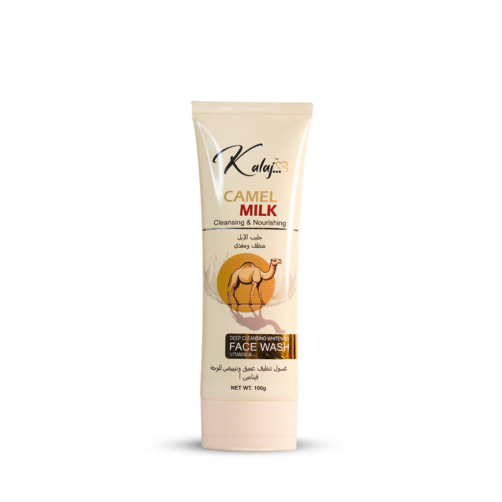 Tube of Kalaj Camel Milk Face Wash on a white background