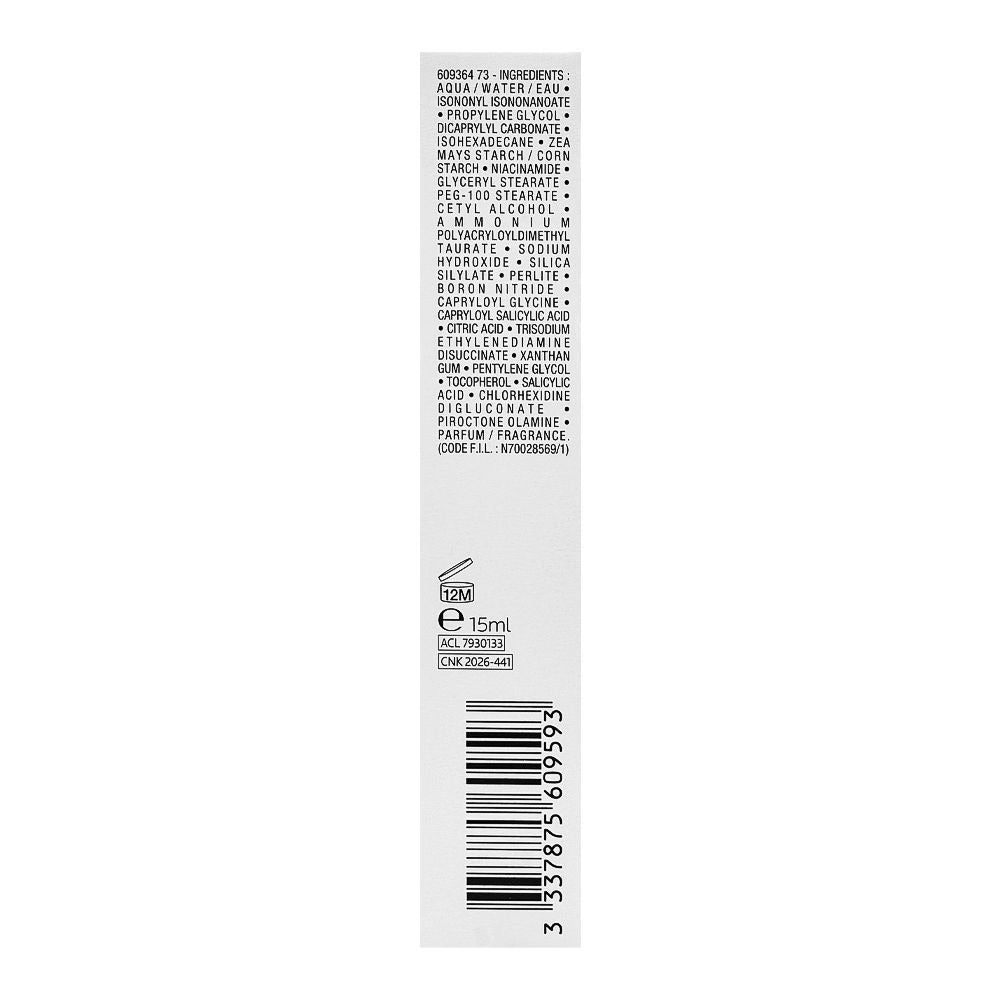 Product label with ingredients and barcode on a white background