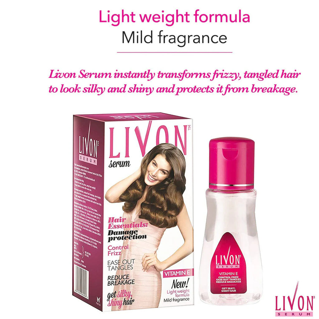 Livon Hair Serum for All Hair Types – With Vitamin E
