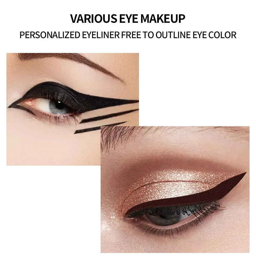 MISS ROSE 2 COLOR GEL EYELINER BLACK AND BROWN 24 HOURS WATERPROOF SET