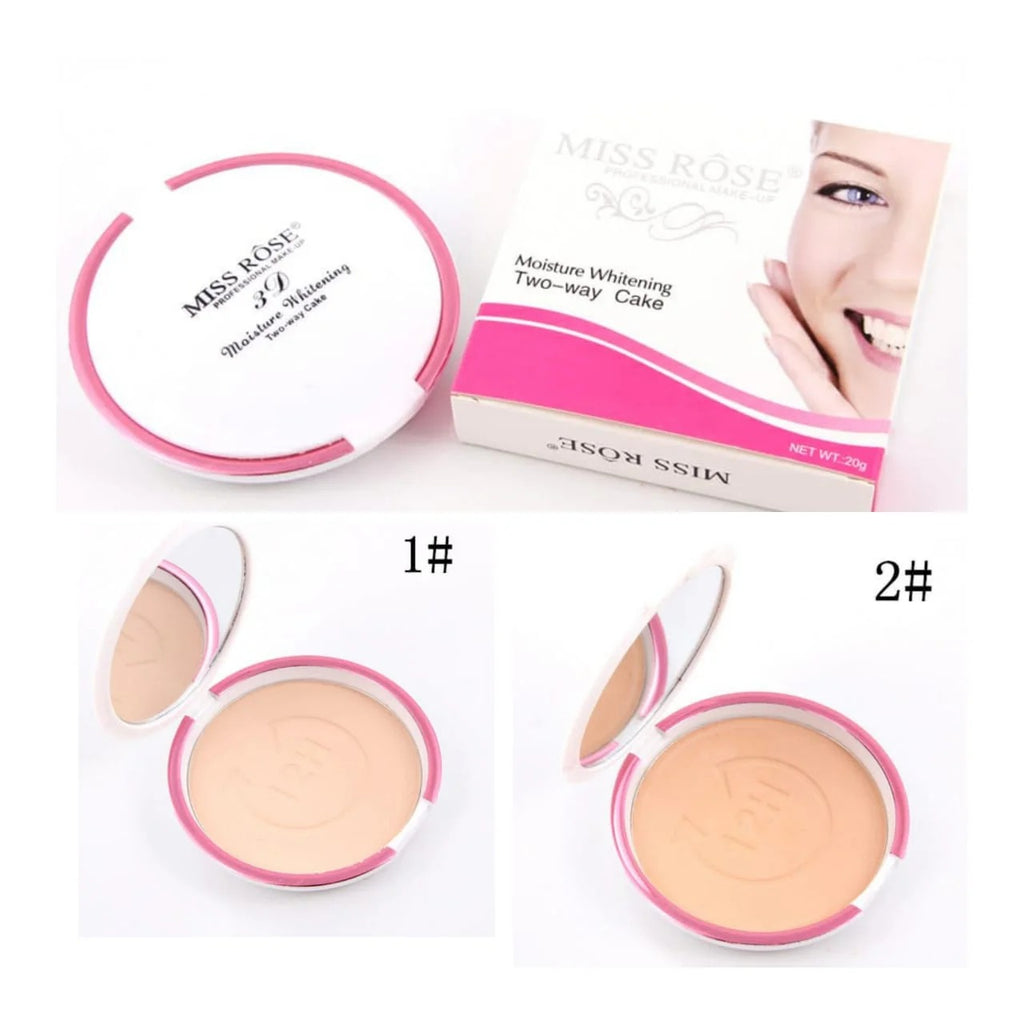 MISS ROSE 3D Contour Moisture Whiteing Two-way Pressed Powder Cake