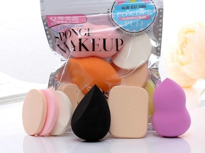 Makeup sponges with a clear packaging labeled 'Sponge Makeup' on a white background.