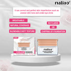 Nailiao color-changing foundation packaging with product and box on a gray background