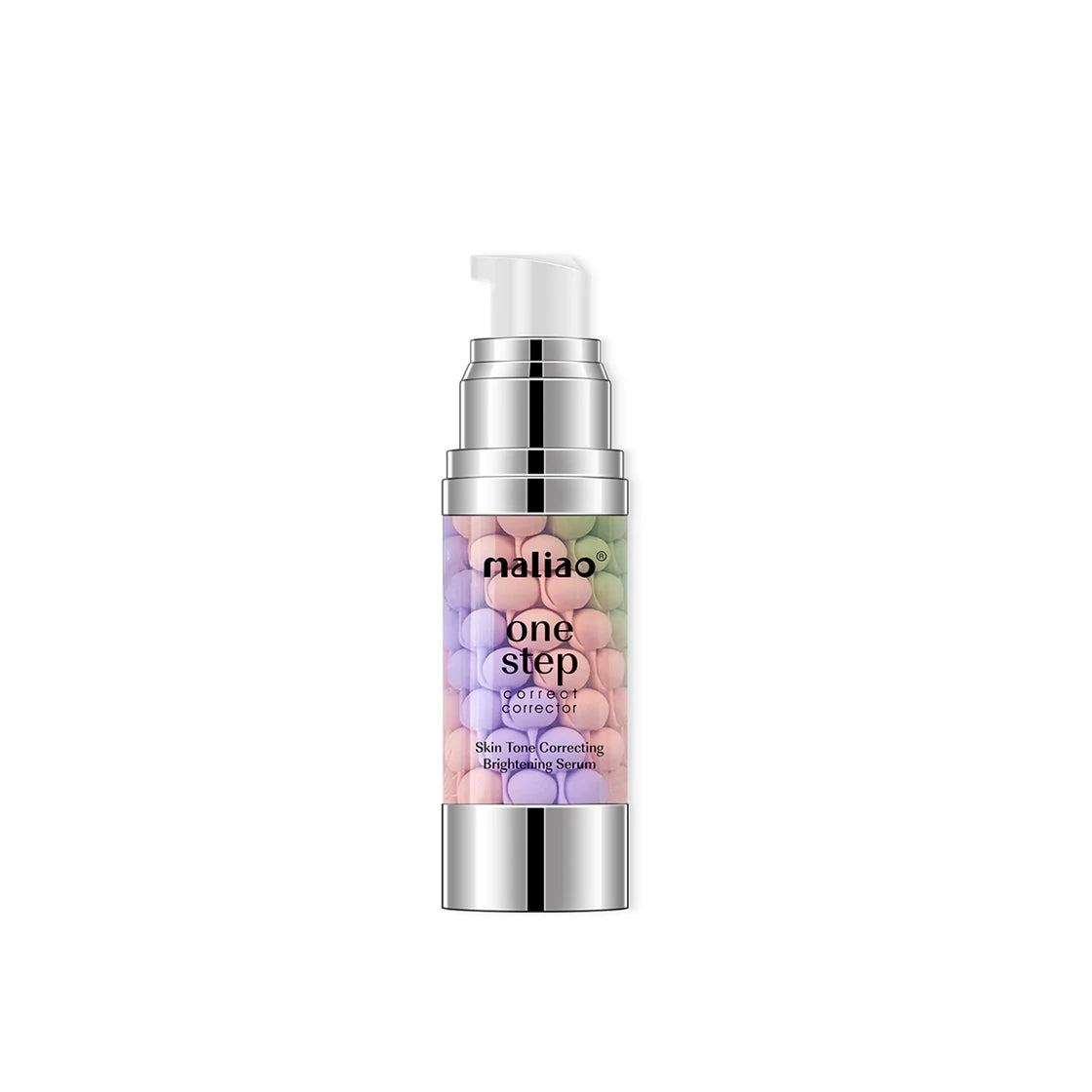 mailior serum bottle with colorful label on a white background