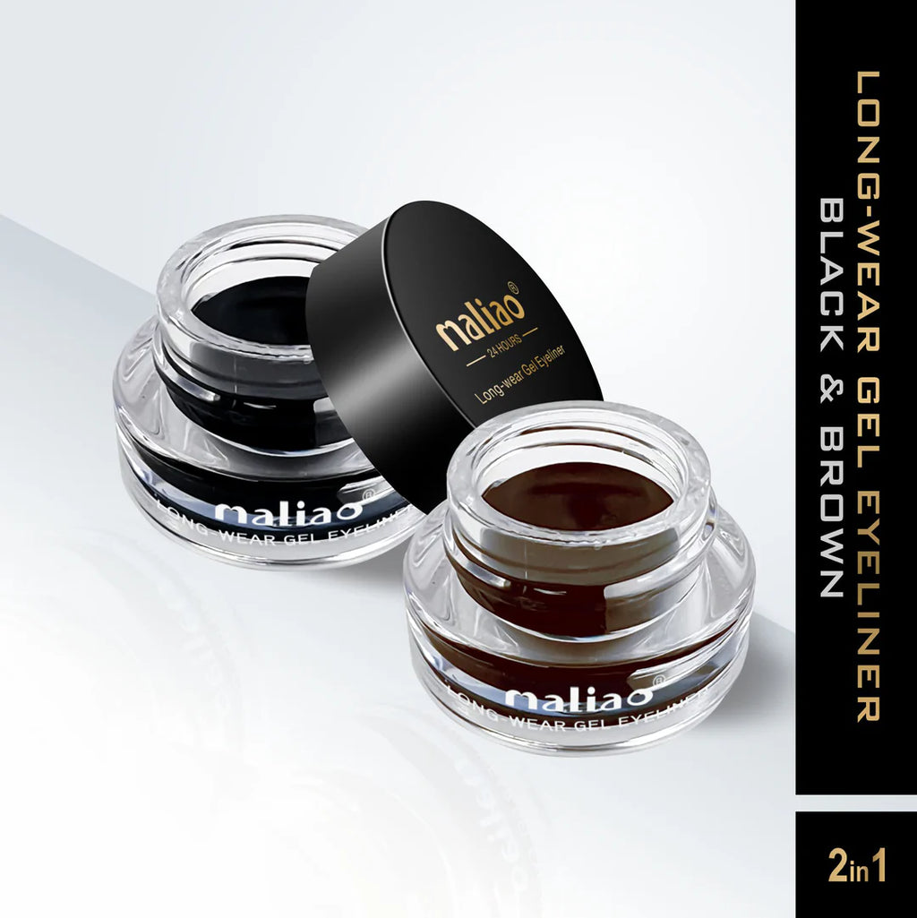 Maliao Professional Long Wear Black And Brown Gel Eyeliner