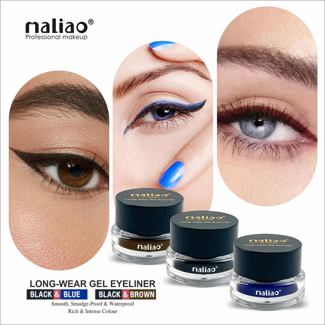Maliao Professional Long Wear Black And Brown Gel Eyeliner
