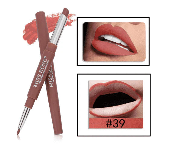 Miss rose 2 In 1 Lip Liner + Lipstick(Pack of 6) Nude