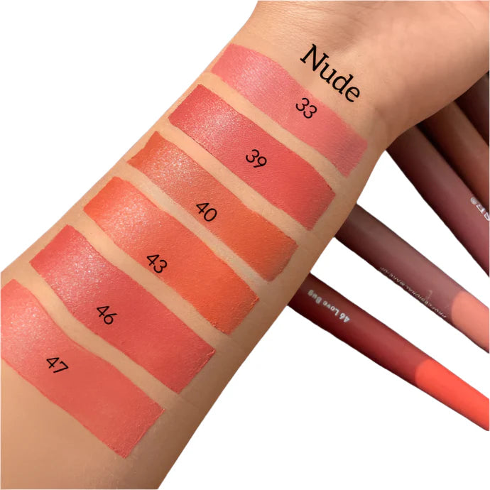 Miss rose 2 In 1 Lip Liner + Lipstick(Pack of 6) Nude