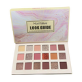 Maccallum 18-color eyeshadow palette with open lid showing 'Look Guide' text.
