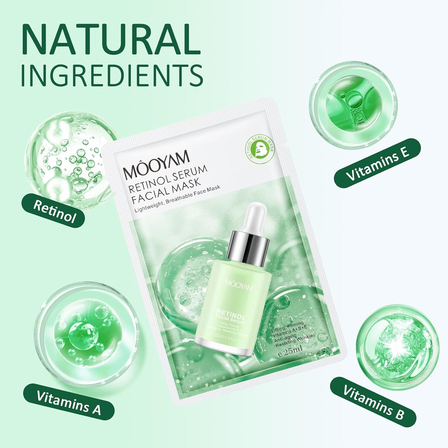 Mooyam Sheet Masks Retinol Face Masks