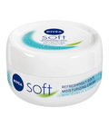 Nivea Soft moisturizing cream jar on a white background