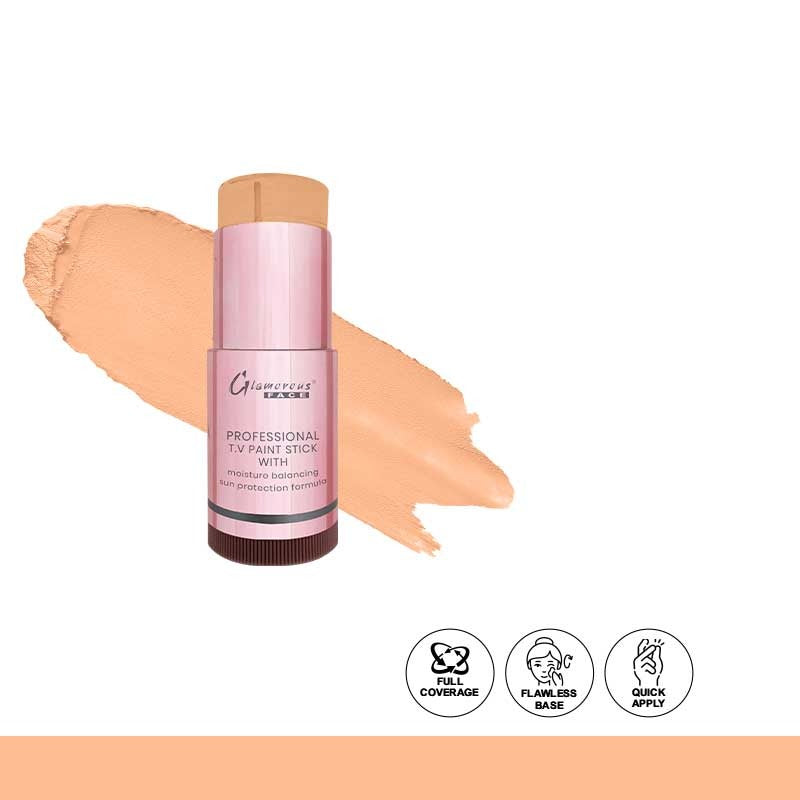 Makeup stick with pink packaging on a white background
