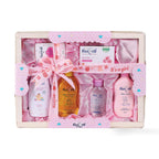 Nexton 6 Pieces Baby Gift Pack in a decorative box with 'It's a girl' text, featuring Nex'On brand.