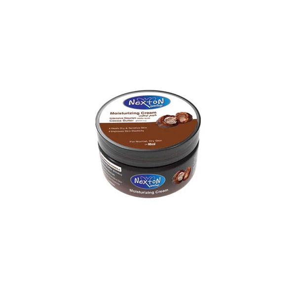 Nexton moisturizing cream jar on a white background